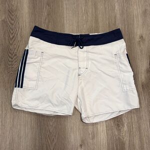 SAUVAGE DESIGNER MENS BANDED POCKET BOARD SHORTS ARMY SWIM TRUNKS NYLON 36 6"